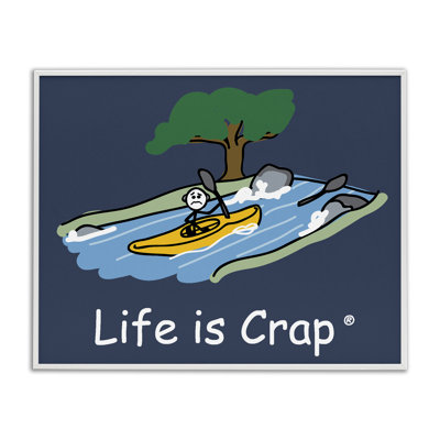 Life Is Crap Kayaker Giclee Art by LIC