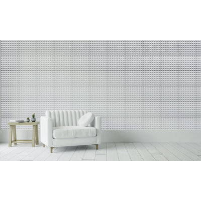 Falkirk Ross 19.7" x 19.7" 3D Wall Panel in White (5-pack)