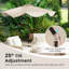 Parasol de patio 9 pi avec manivelle et bouton poussoir inclinable-106650376