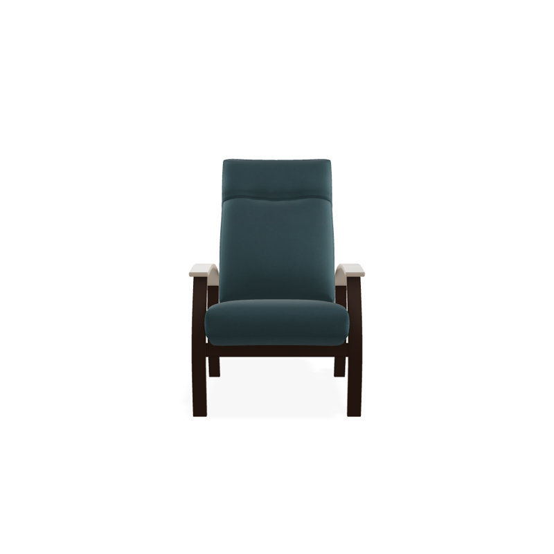Chaise de patio inclinable avec coussins Askar, Bleu minéral, Désert P60, Kona texturé