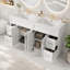 Ensemble de meuble-lavabo avec tiroirs et tablettes réglables et lavabos (comprend 2 meubles-lavabos)-803172749