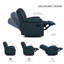 Canapé modulaire inclinable en similicuir 6 places-830389559