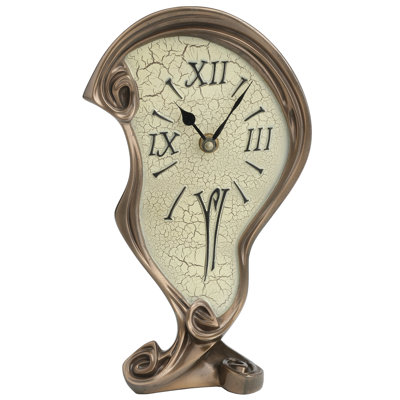 3.4 inches H multicolor Art Nouveau Melting Clock - 8395 made of multicolor