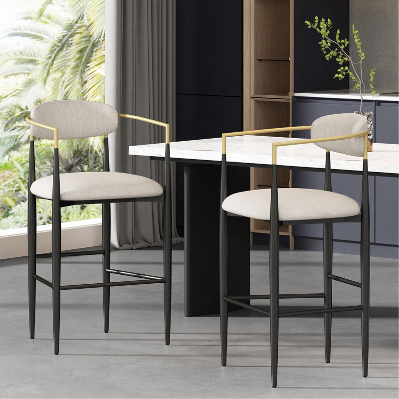 Tabouret de bar (ensemble de 2), Beige