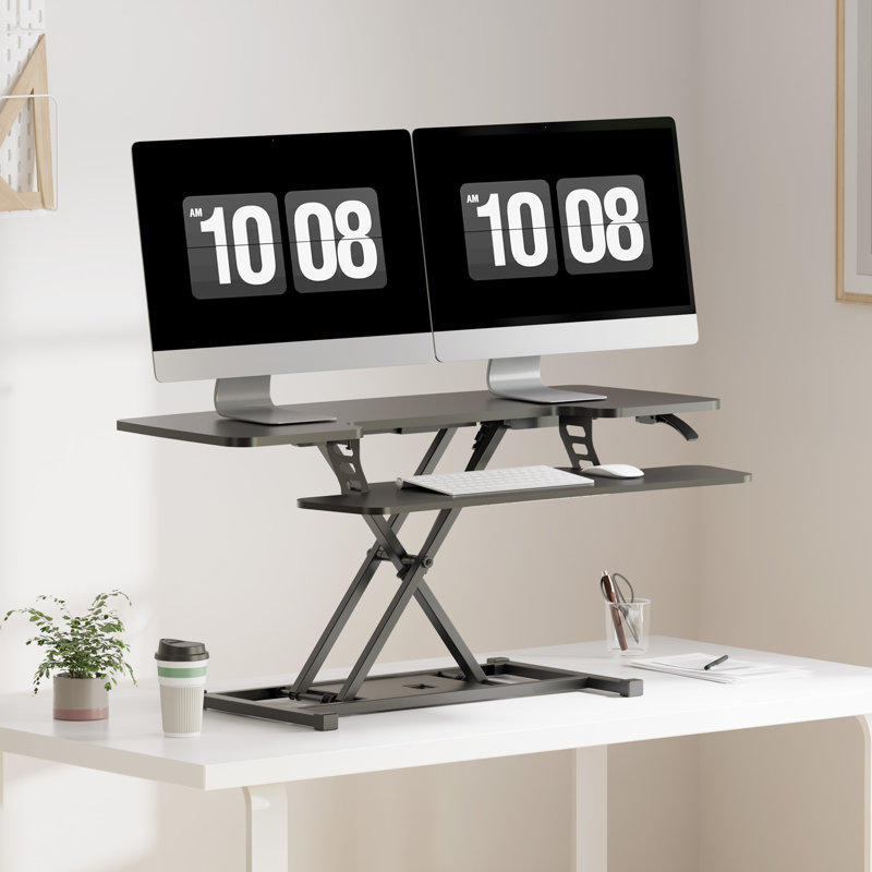 Murray Home Office Standing Desk Converter, Black, 19.6" H x 40" W x 24.9" D