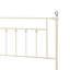 Lit blanc avec structure élégante - métal, détails de broche, tête de lit double en métal de 56 po de profondeur et supporte jusqu'à 330 lb-856420595