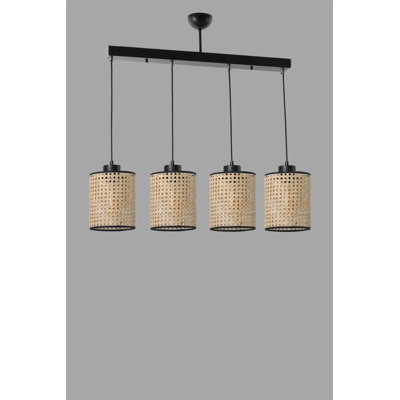 Luminaire suspendu pour îlot de cuisine 4 lumières Jennah