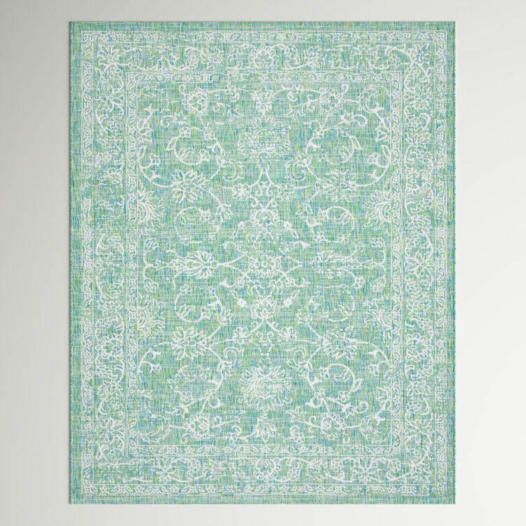 Eley Oriental Green Indoor/Outdoor Area Rug
