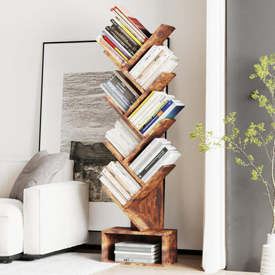 Bibliothèque sur pied en bois à 8 niveaux