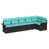 Structure noire / Coussin bleu est en rupture de stock