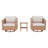 Outdoor 3 Piece Seating Group With Cushions