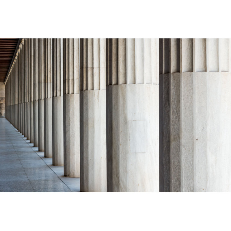 «Greek Stone Columns» - Photographie sur toile tendue, H 32 po x l 48 po