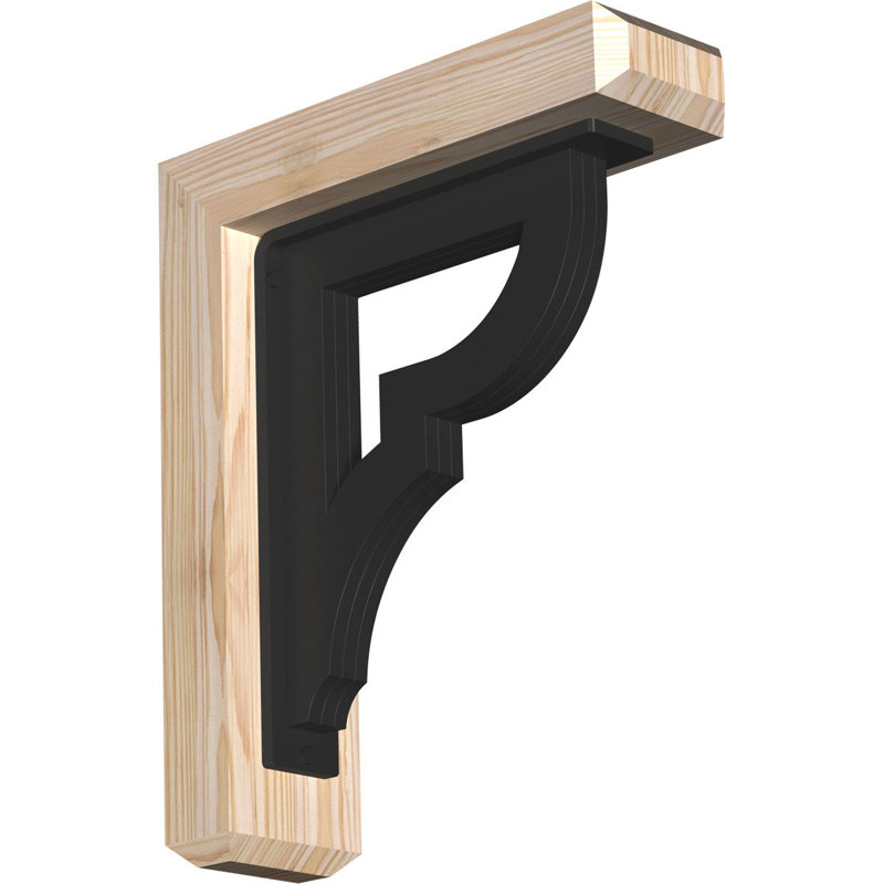 Support triple Ironcrest de 4 po Bradford, H 16 po x P 14 po, Sapin de Douglas de l 3 1/2 po x T 2 po (lisse)