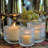 3 Piece Smoke Glass Candle Holder Set-104007386