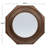Hexagonal Carved Wood Framed Wall Mirror-1446534451