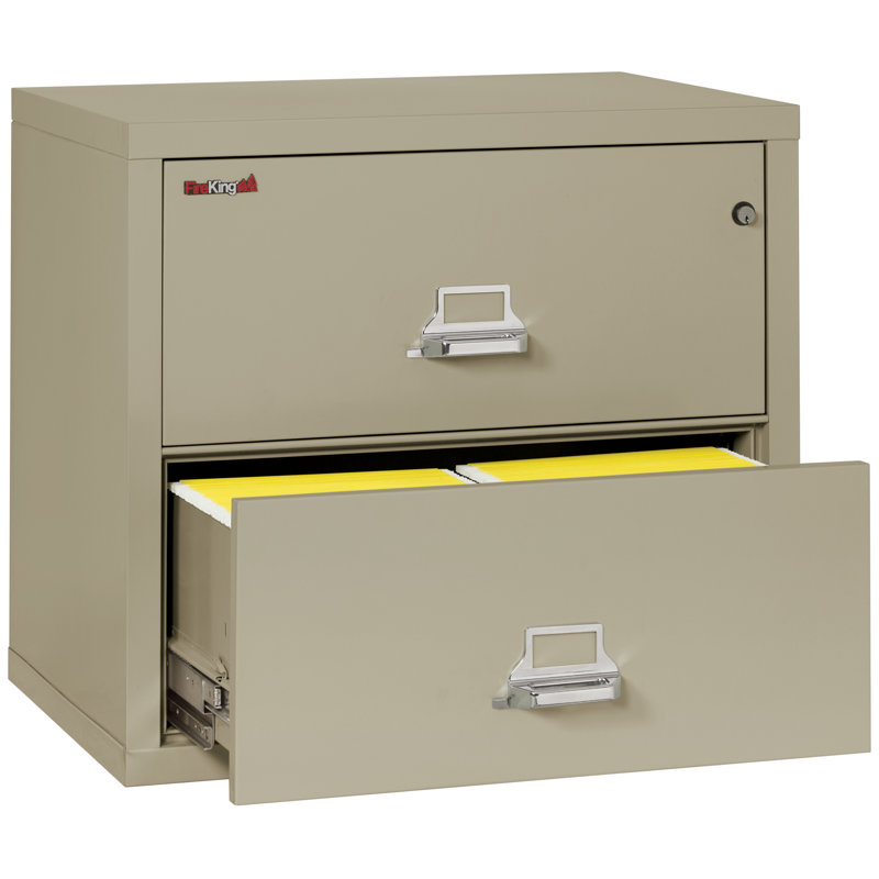 Fireproof 2 - Drawer File Cabinet, Pewter, Key Lock
