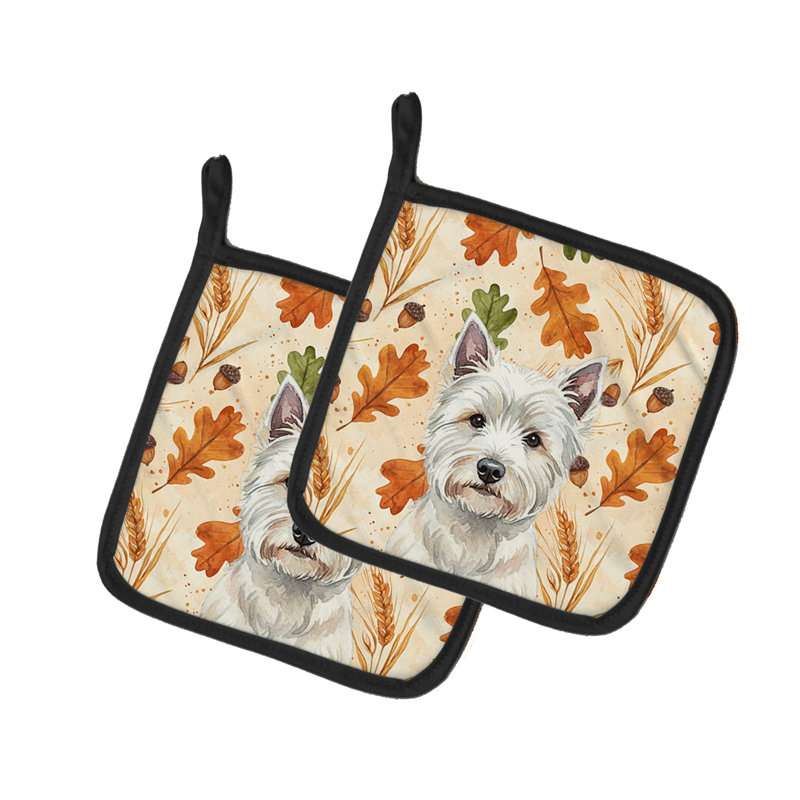 Paire de porte-casseroles Westie Heirloom Fall