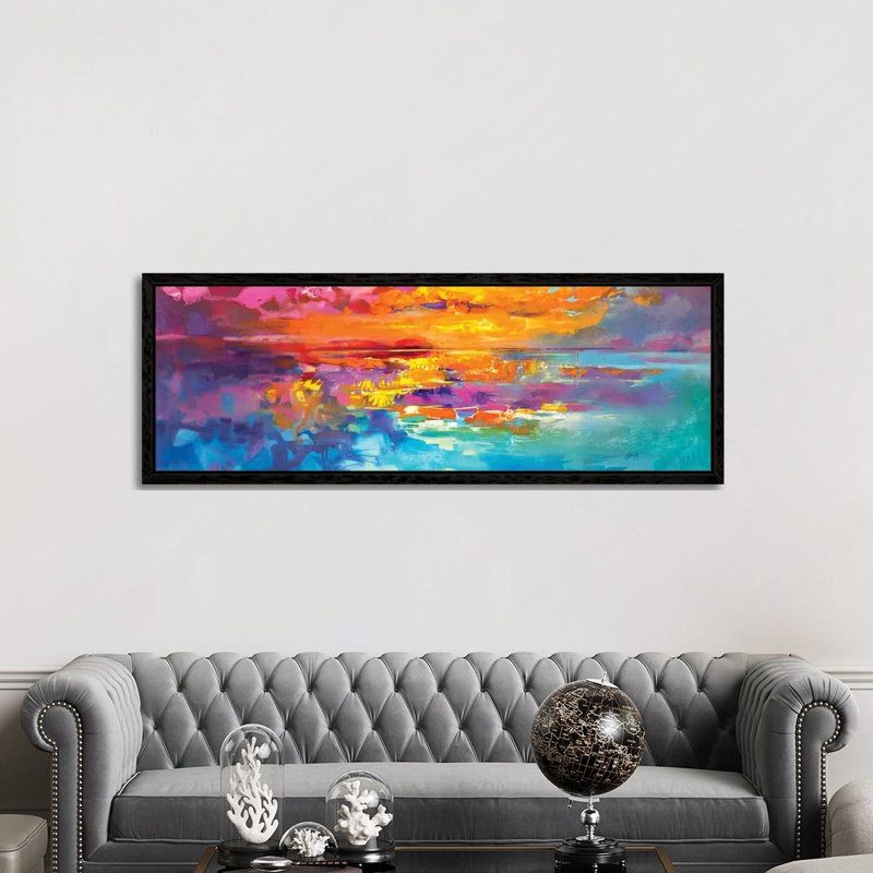 Spectrum Sunrise by Scott Naismith - Panoramic Print on Canvas, Black Floater Framed, 152.4 cm H x 50.8 cm W