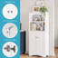  Grande armoire de rangement à deux portes avec tablettes ouvertes - blanc