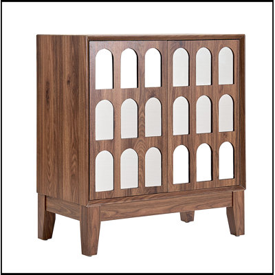 Armoire de rangement avec portes doubles en verre