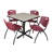 Cain Square X-Base Breakroom Table & 4 M Stack Chairs-32520596-32520601-32520604