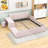 Wakeeny Velvet Upholstered Platform Bed with Bedside Desk-886844473-886844469