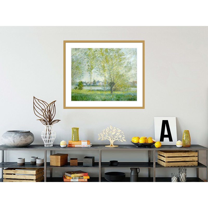 «Willows at Vetheuil» par Claude Monet, impression giclée encadrée, H 33,5 po x l 39,84 po