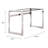 Vicko Glass Top Metal Base Writing Desk
