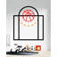 Décalcomanie murale Basketball Free Throw Line. (48 x 43)-94889876