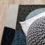 Tapis tissé à la machine 3 pi x 5 pi bleu gris anthracite et mauve à motif géométrique