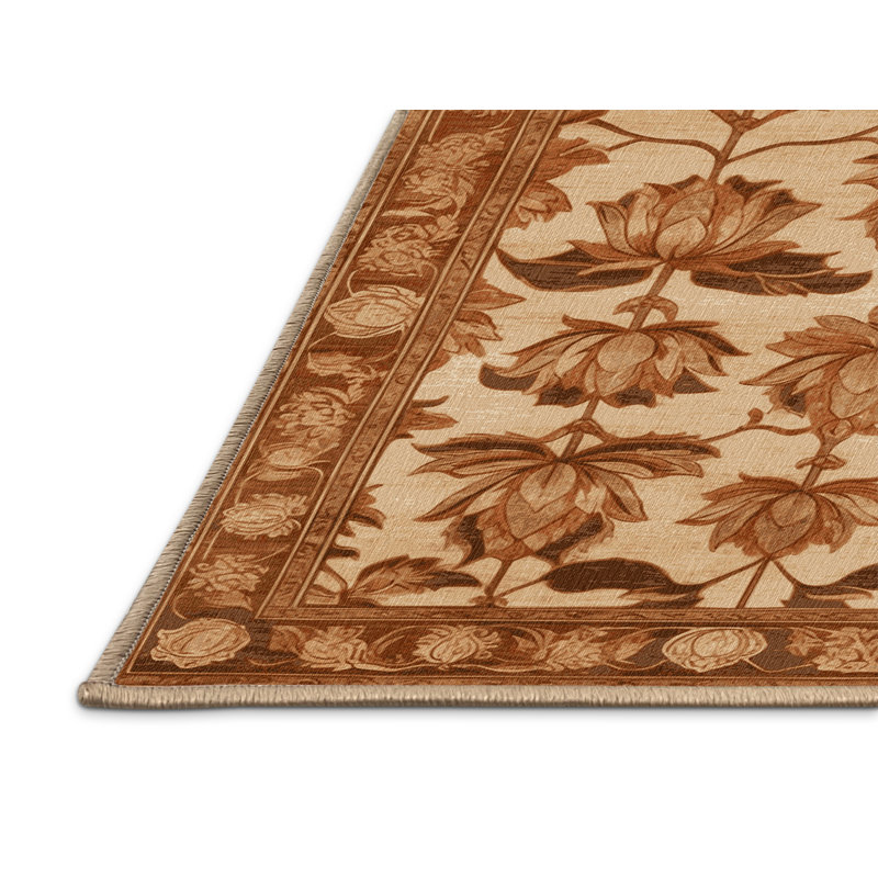 Tapis brun lavable à la machine, Rectangulaire 2 pi x 3 pi