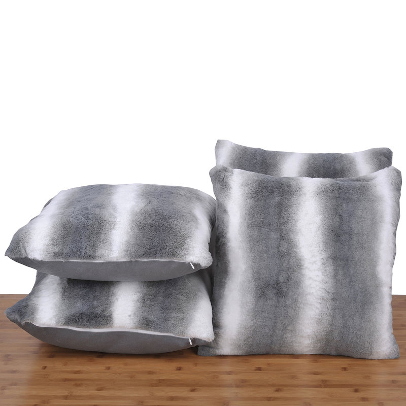Housse de coussin Beckie, Flanelle grise