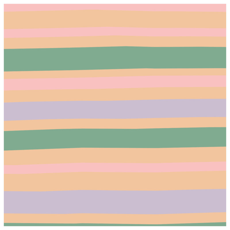 Tapis de bain pastel à rayures, L 24 po x L 17 po