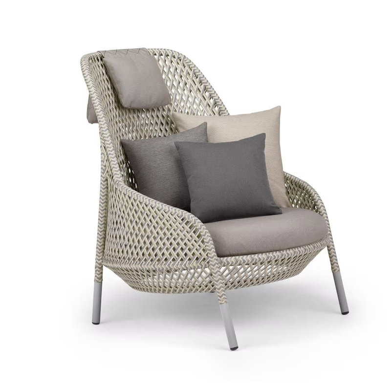 Ahnda Outdoor Lounge Chair, Natura Taupe, Elemental
