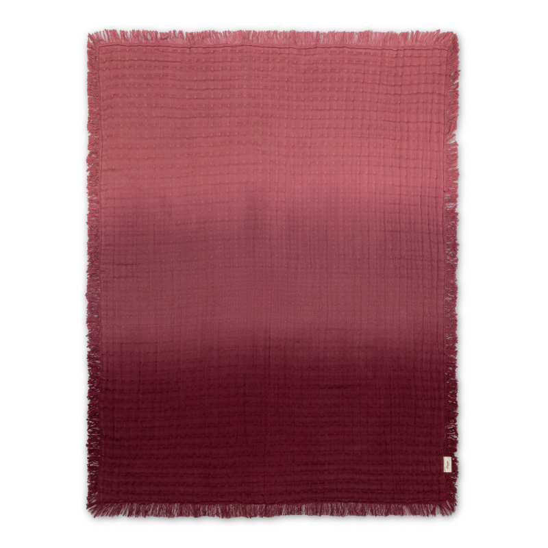 Blush Ombre Muslin Blanket, Orchid