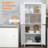 Freestanding 4-Door Kitchen Pantry, Storage Cabinet Organizer With 4-Tiers, And Adjustable Shelves,-932105355