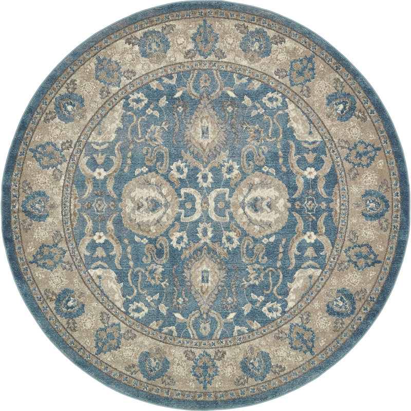 Lyndsee Floral Indoor Rug, Round 5'1"