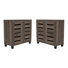 Armoire de rangement à chaussures 2 portes Lismore (ensemble de 2) - peut contenir 24 paires