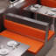Banc rembourré en similicuir de style industriel