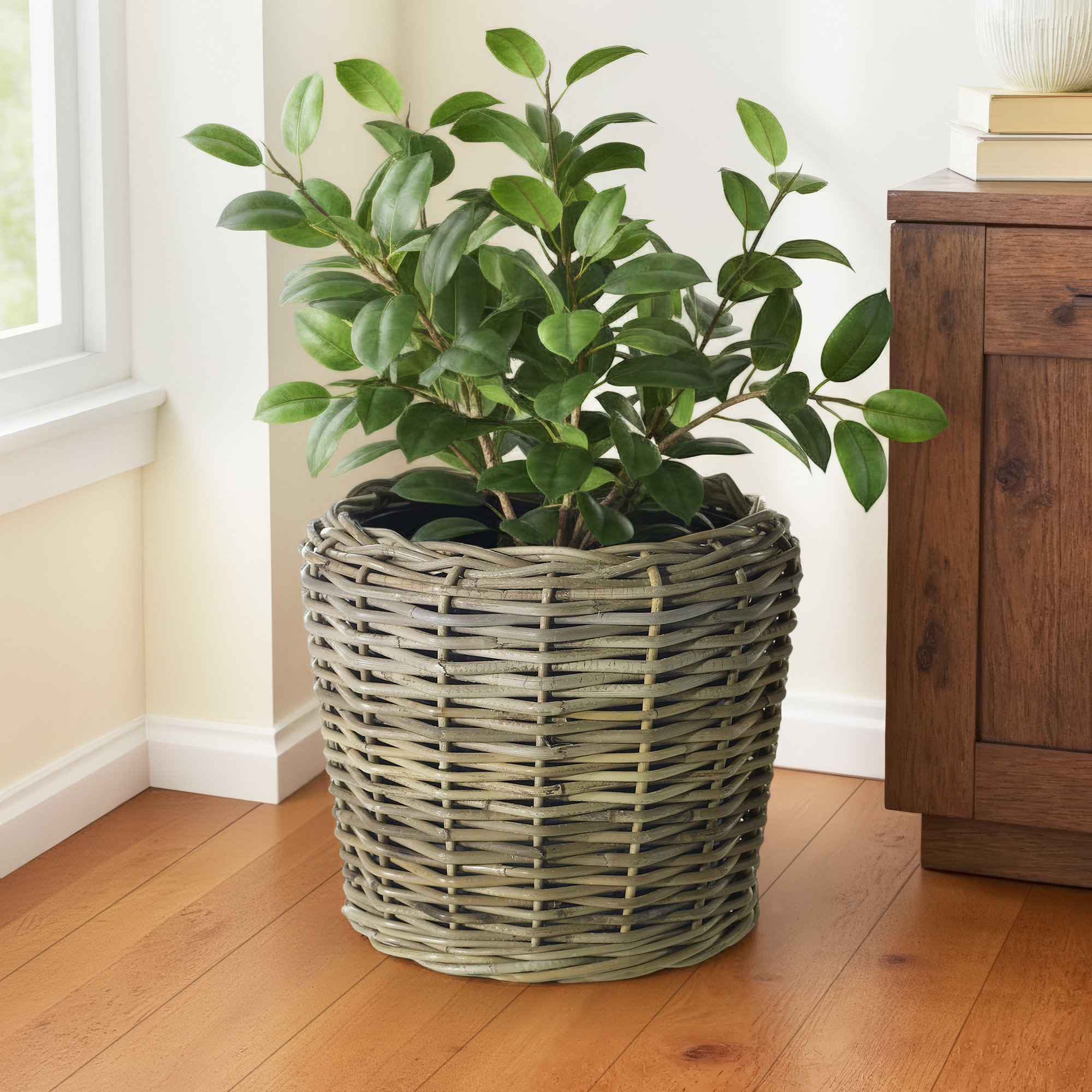 Handmade Cachepot, 11.75" H x 13.25" W x 13.25" D