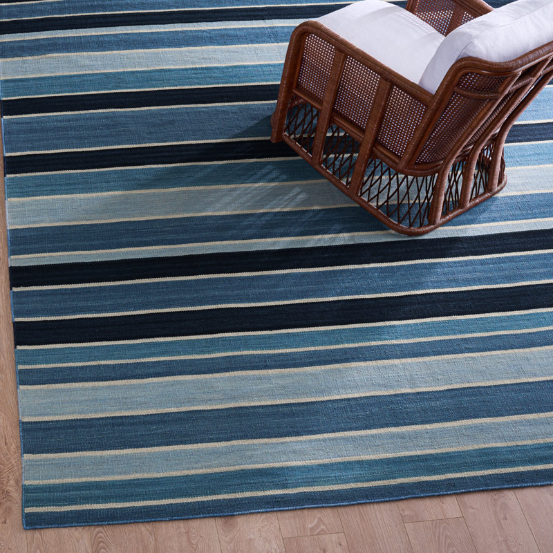 Ralph Lauren Barragan Stripe Wool Striped Rug, Rectangle 2' x 3'