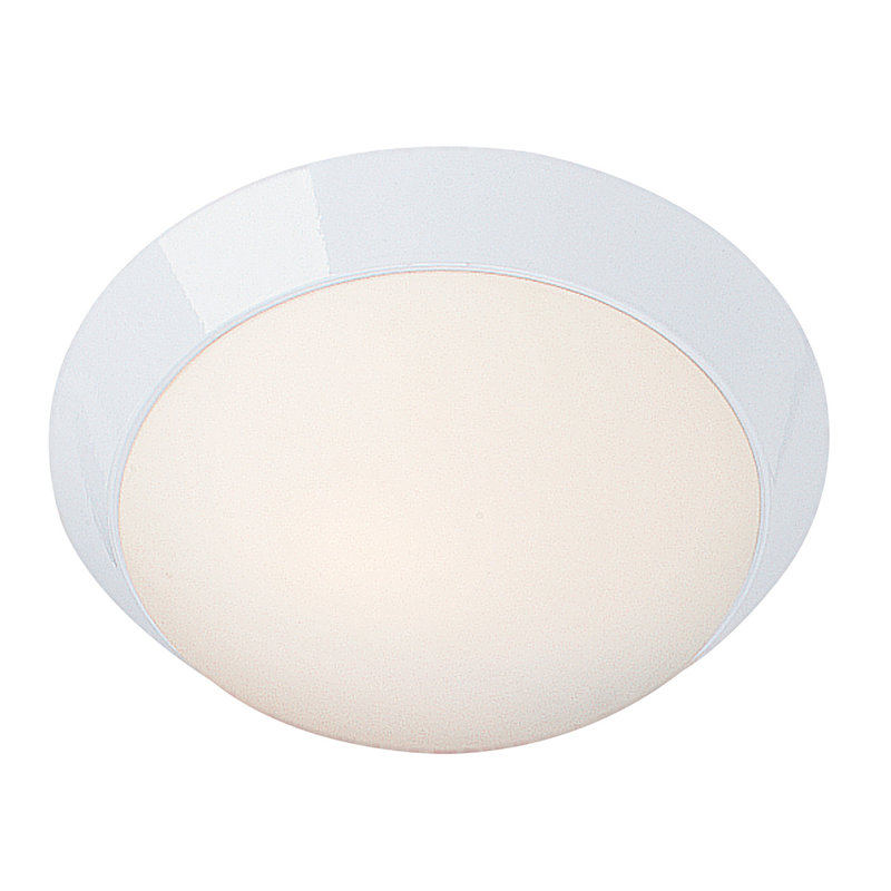 Plafonnier encastré en verre Capp, Blanc, H 4 po x l 13 po x P 13 po