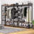 47.24" Rustic Brown Free-Standing Closet Organizer With 6 Storage Shelves And Hanging Bar