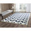 Esperance Geometric Handmade Tufted Wool Ivory/Navy Area Rug-23234426