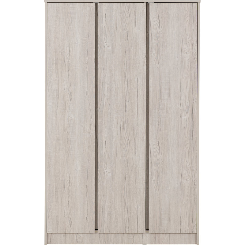 Braunstein 3 Door Wardrobe, Urban Snow