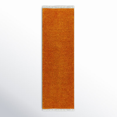 Clio Handmade Wool Burnt Orange Rug