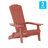 Balasi Poly Resin Folding Adirondack Chair-Indoor/Outdoor Patio Chair-1939557105