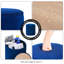 Ensemble de 2 tabourets de pieds ronds avec commode en velours pour table d'appoint rembourrée moderne-598828234