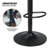 PU Leather Upholstered Swivel Bar Stools, Adjustable Counter Height Barstools Chairs with Footrest-203640842