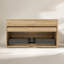 Meuble-lavabo en chêne brut + chêne brut 36 po avec double tiroir doux, meuble-lavabo flottant mural pour salle de bain moderne, KD